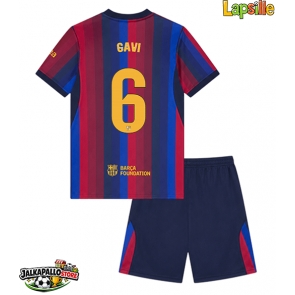 Barcelona Paez Gavi #6 Kotipaita Lapsille 2026-27 Lyhythihainen (+ shortsit)